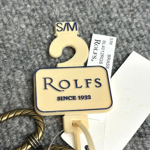 Vintage MED brass chain link belt NWT Rolfs 41” total length boho western gold